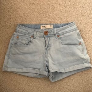 Light Wash Cotton On Denim Shorts